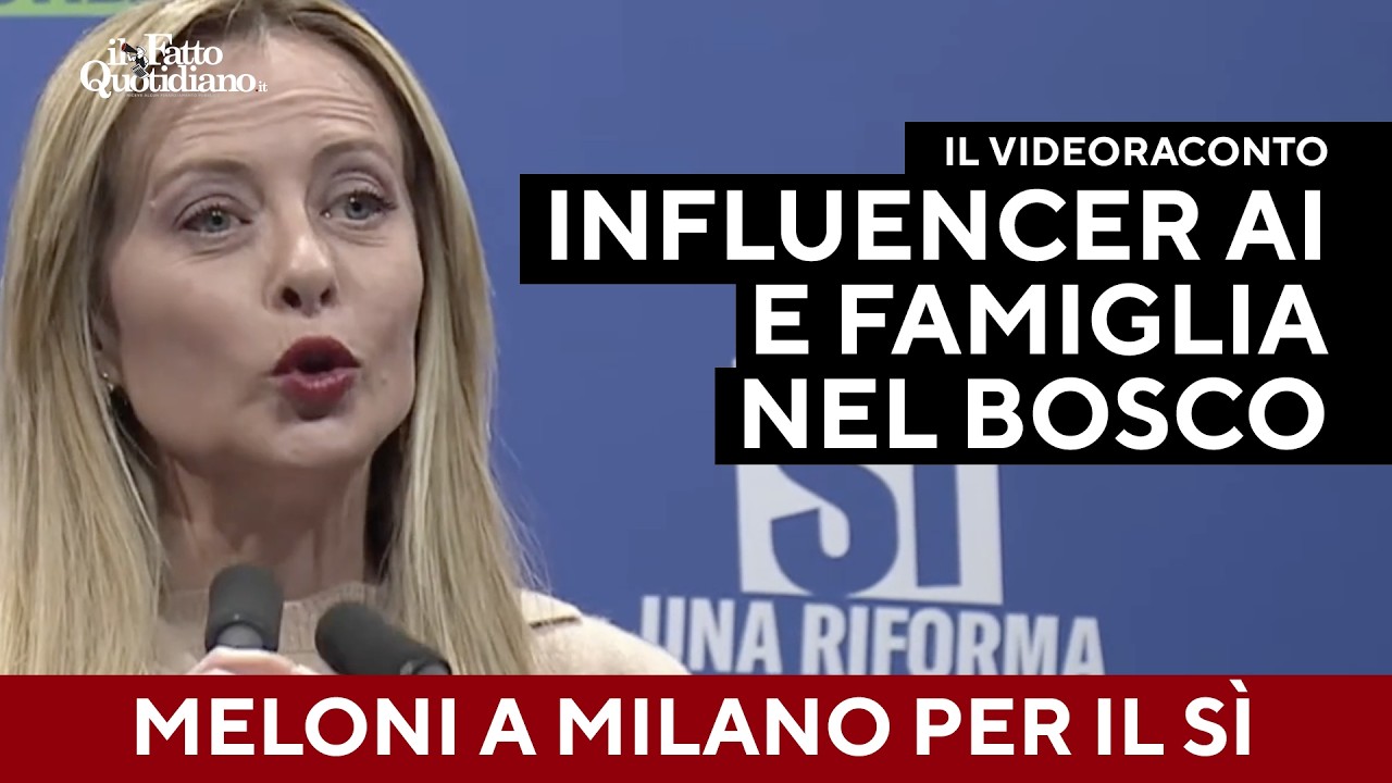 Dagli influencer Ai alla famiglia nel bosco. Il video racconto del comizio per il Si di Meloni