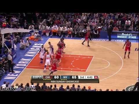 Derrick Rose vs Carmelo Anthony Full Highlights 2012 04 08 Bulls at Knicks   43 For Melo, Clutch!