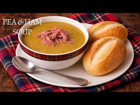 Classic pea & ham easy slow cooker soup recipe :) Cook with me!