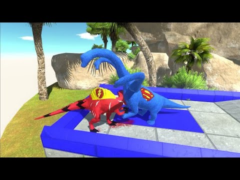 DEATH RUN OCEAN VS ICE T-REX VS DARK SPINOSAURUS - ARBS5