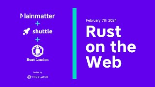 Rust for the Web — Mainmatter x Shuttle Takeover