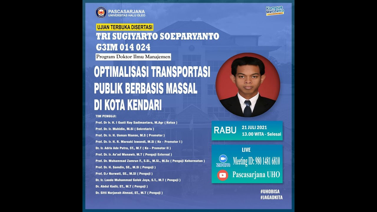 SIDANG PROMOSI DOKTOR ILMU MANAJEMEN  TRY SUGIARTO