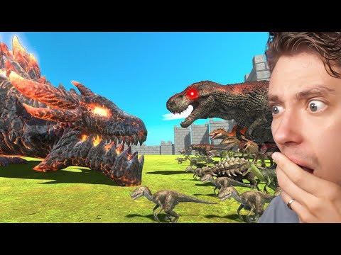 Reacting to Dinosaur vs Dragon Infiniti War in arbs
