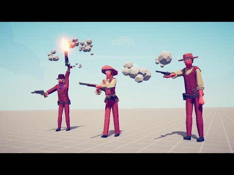 WILD WEST TRIO vs UNITS - Totally Accurate Battle Simulator TABS