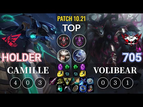 RW Holder Camille vs JDG 705 Volibear Top - KR Patch 10.21