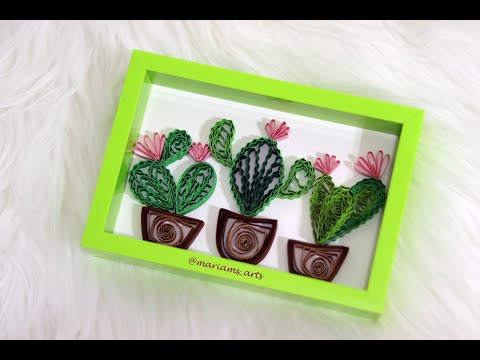 Quilling Succulents | Quilling Cactus using Quilling board and Paper Crimping Tool