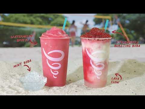 Smoothie de melancia e smoothie de fluxo de lava Jamba Havaí