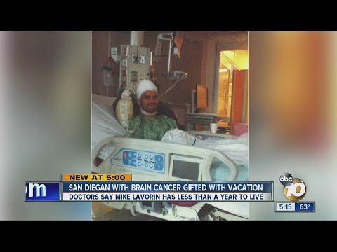 San Diegan with brain cancer gifted with vacation