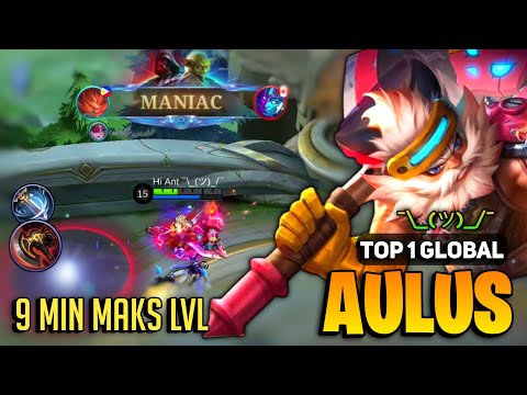 MANIAC! Aulus Best Build 2023 [ Aulus Top 1 Global Gameplay ] By ¯\_(ツ)_/¯ - Mobile Legends
