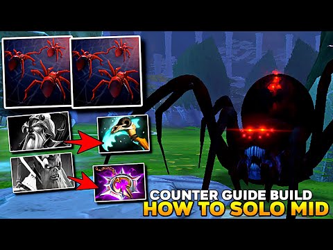 How to Solo Mid Broodmother Counter Guide Build 1vs5 DAMAGE - Dota 2 Pro Ranked Gameplay