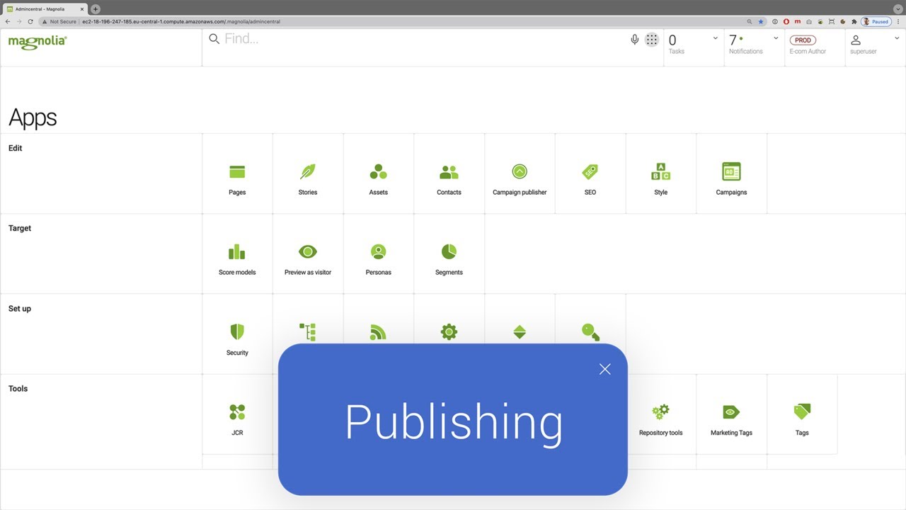 Workflows in Magnolia