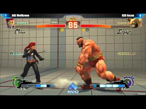 [EVO 2013 SSFIV AE] AGE Wolfkrone (C Viper) vs RZR Itazan (Zangief)