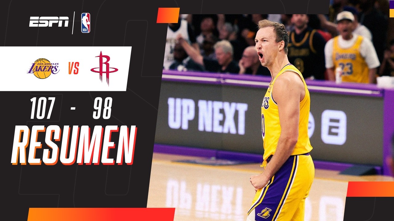 LOS LAKERS EMPEZARON LA SERIE DE BUENA FORMA | Los Angeles 107-98 Houston Rockets | RESUMEN