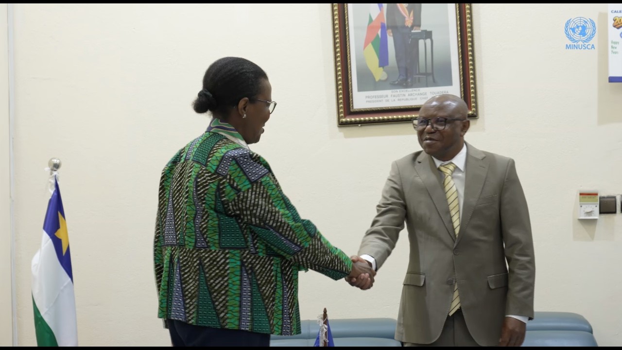 Rencontre de la Cheffe de la MINMUSCA avec le ministre centrafricain de la Défense