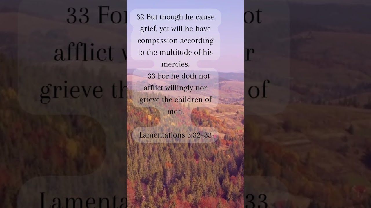 Lamentations 3:32-33