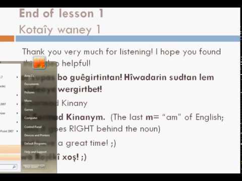 Learn to speak Kurdish Sorani with Sarmad Kinany! 01 Basic Phrases