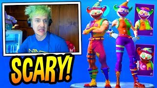 NINJA REACTS TO *NEW* NITE NITE &amp; PEEKABOO CLOWN SKINS! *SCARY* Fortnite FUNNY &amp; SAVAGE Moments