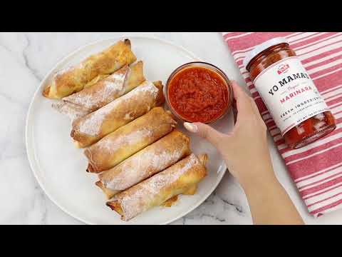 Pizza Egg Rolls with Marinara Sauce | Yo Mama's Foods