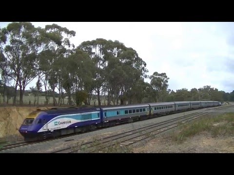 Sydney bound XPT Passenger Train at broadford - Australian Trains