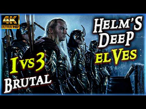 BFME 2 ! Helm's deep 1vs3 Brutal! Elves! Challenge! HD Edition - 4K