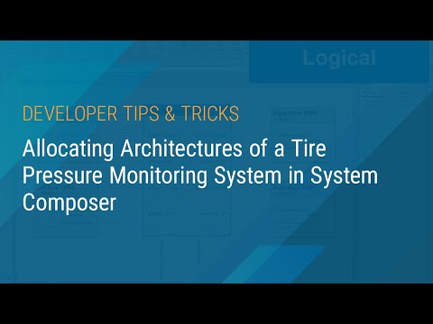 Allocating Architectures of a Tire Pressure Monitoring System in System Composer