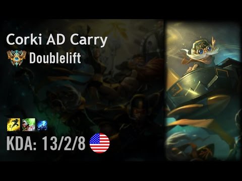 Corki AD Carry vs Ezreal - Doublelift - NA Challenger Path 6.5