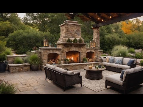 WONDERFUL OUTDOOR FIREPLACE DESIGN IDEAS | TOP 32 WARM & COZY FIREPIT FOR PATIO OUTDOOR LIVING SPACE