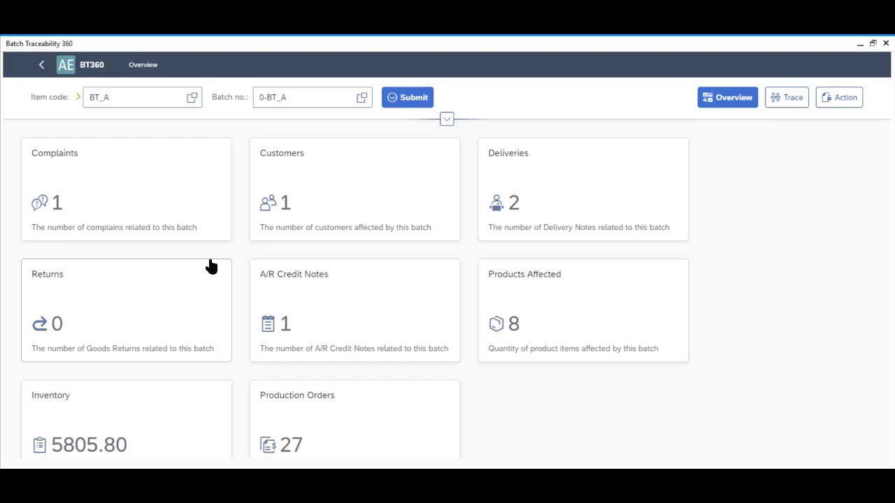 Batch Traceability 360 - A guided tour