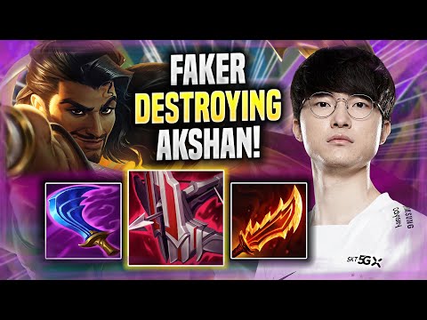 FAKER DESTROYING WITH AKSHAN! - T1 Faker Plays Akshan MID vs Qiyana! | Preseason 2022