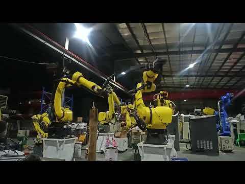 Fanuc dual robot coordination: M-10ID/10L and M-20ID/25 #fanuc #fanucrobotics #industrialrobotics