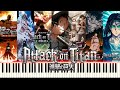 Attack On Titan All Openings 1 7 Piano Cover FREE MIDI