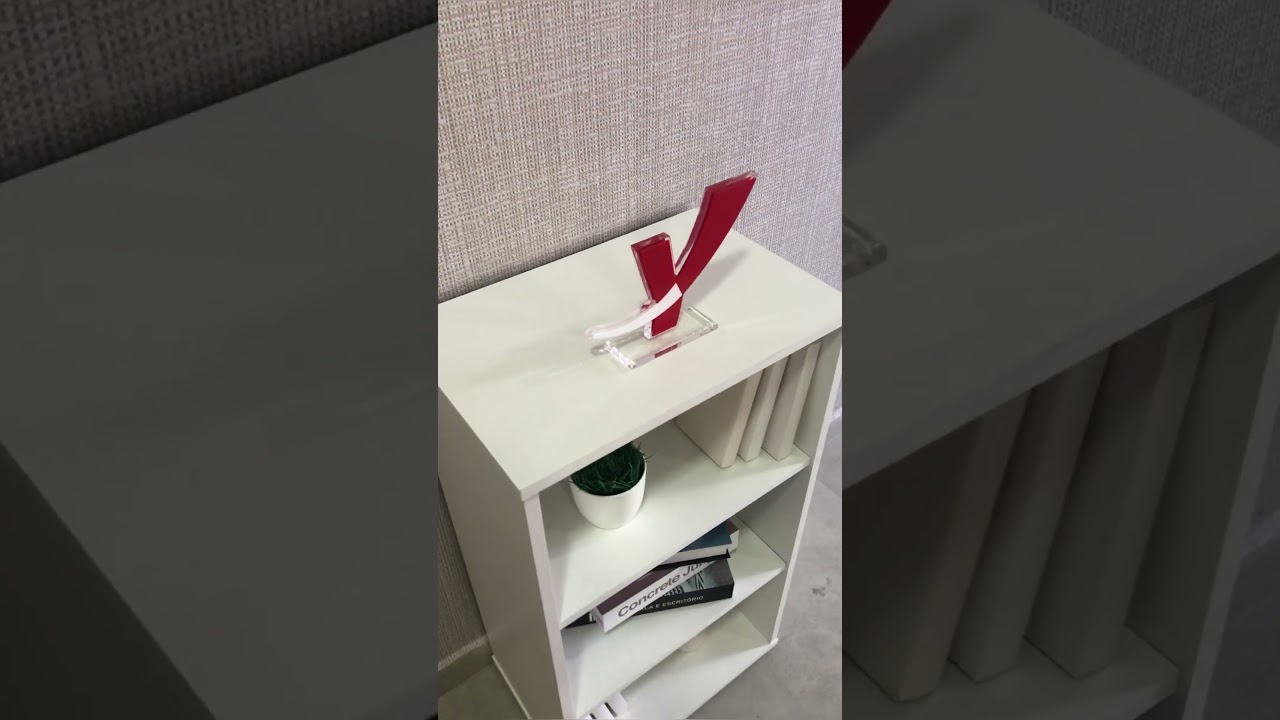 Thumbnail do vídeo - Estante Clean 450x812 - Branco