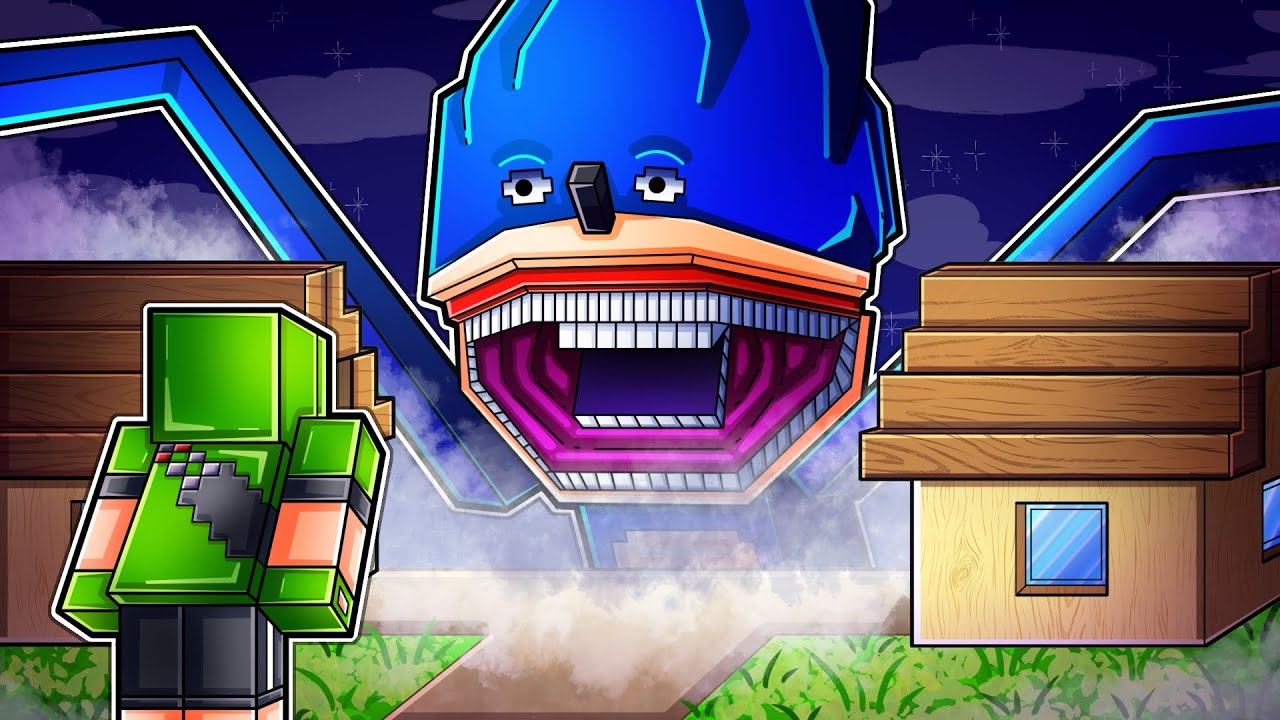SOBREVIVENDO AO ATAQUE DO SHIN SONIC TAPES QUE EVOLUI NO MINECRAFT!!