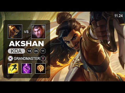 Akshan Top vs Jayce - KR Grandmaster - PreSeason 12 Patch 11.24