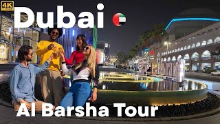 🇦🇪 Al Barsha Dubai [4K] Evening Walking Tour 2025 | Top Attractions, Shopping & 