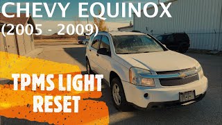 Chevrolet Equinox - Reset / Clear TPMS Tire Pressure Light (2005 - 2009)