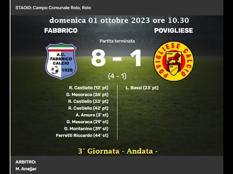 Allievi prov.le U17 Gir. B: Fabbrico vs Povigliese