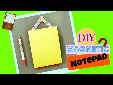 DIY: Magnetic Grocery list Notepad!! How to make a Notepad