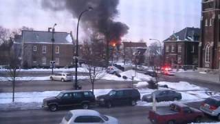 preview picture of video 'Cicero 2 alarm fire 2/14/10 .. 2 separate apartment buildings on fire'