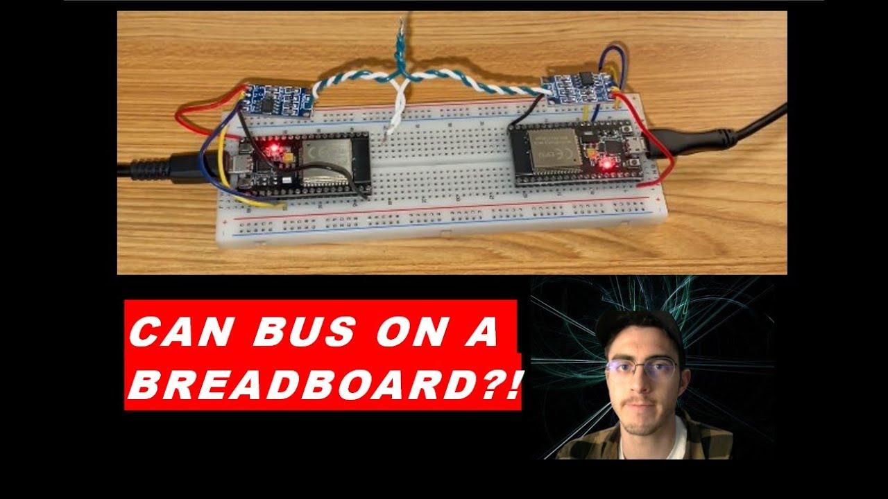 Making a CAN Bus on a breadboard with two ESP32 microcontrollers!