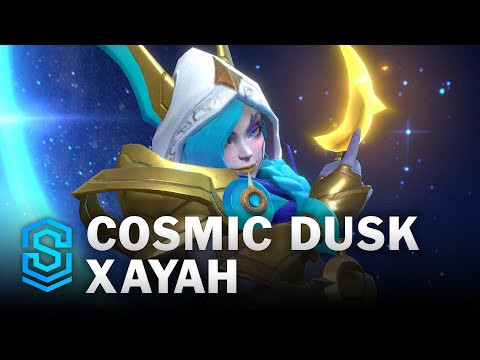 Cosmic Dusk Xayah Wild Rift Skin Spotlight