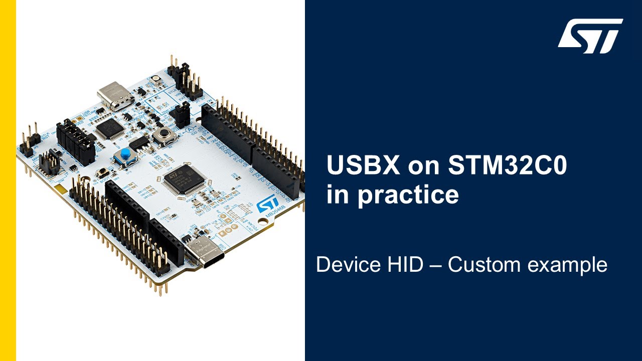 USBX on STM32C0 in practice - 2 USBX device HID Custom