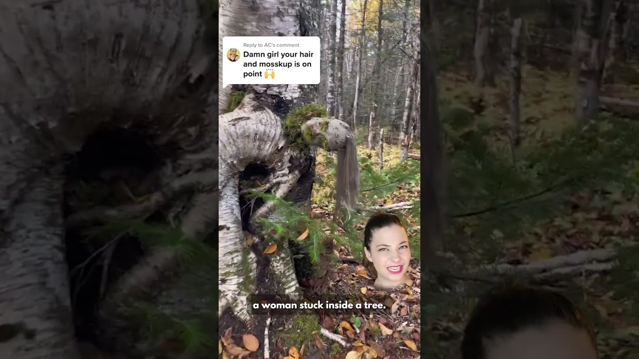 Is there a lady growing out of this tree?