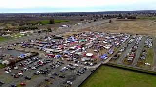 Visalia Sales Yard Swap Meet in Visalia California Drone Time Lapse