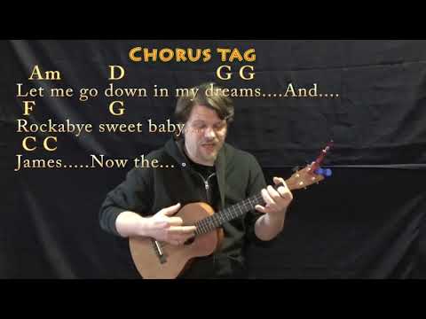 Sweet Baby James (James Taylor) Bariuke Cover Lesson in C with Chords/Lyrics