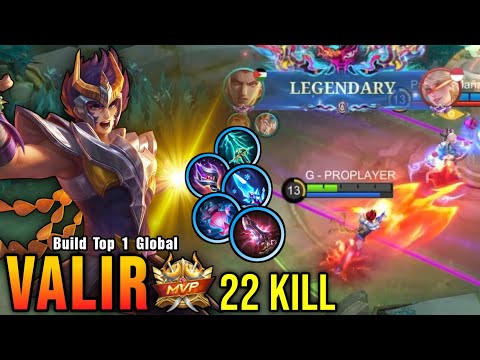 22 Kills!! Midlane Valir is Deadly!! - Build Top 1 Global Valir ~ MLBB