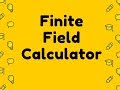 Finite Field Calculator Video