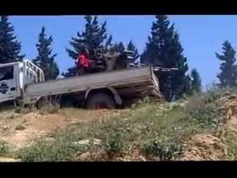 استهداف تحصينات قوات النظام  في ريف حمص بواسطة رشاش 23 من قبل كتيبة الشهيد ضياء جمول