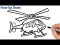 How to Draw a Helicopter | Easy drawing tutorial for beginners