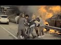Video shows good Samaritans save driver from burning car